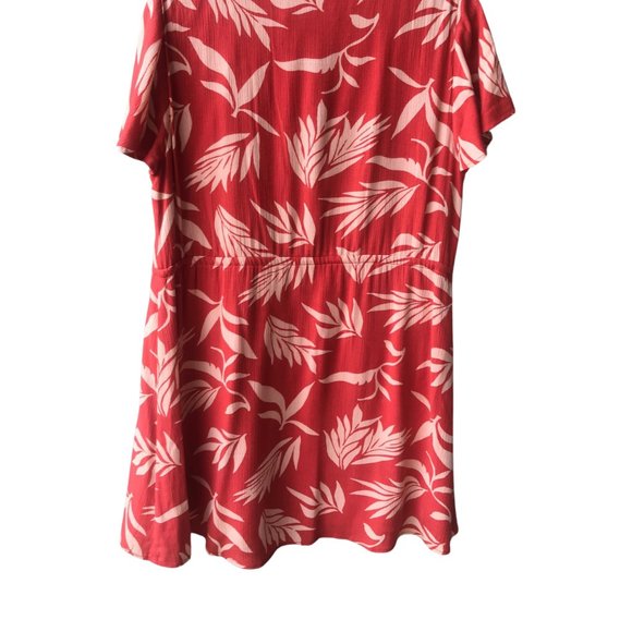 Loft Palm Print Side Tie Swing Fit Dress Size M/P - Picture 6 of 6